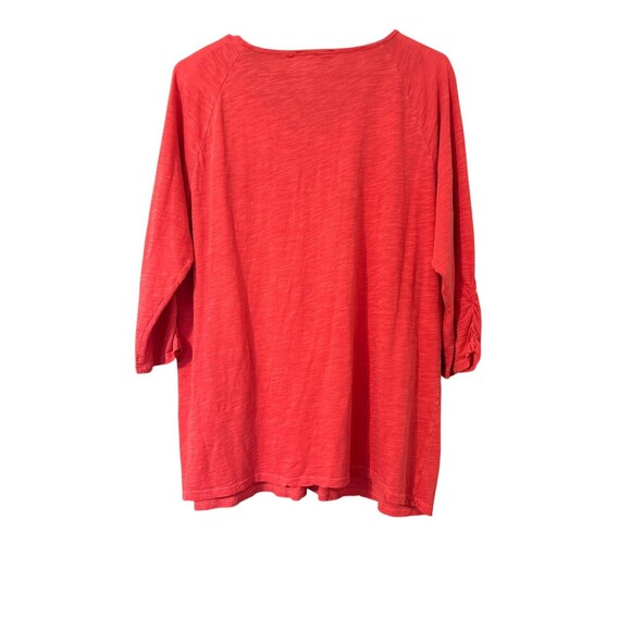 Lucky Brand Bohemian Tunic Top With Tassels Coral Long Sleeve Size 1X - Picture 3 of 3